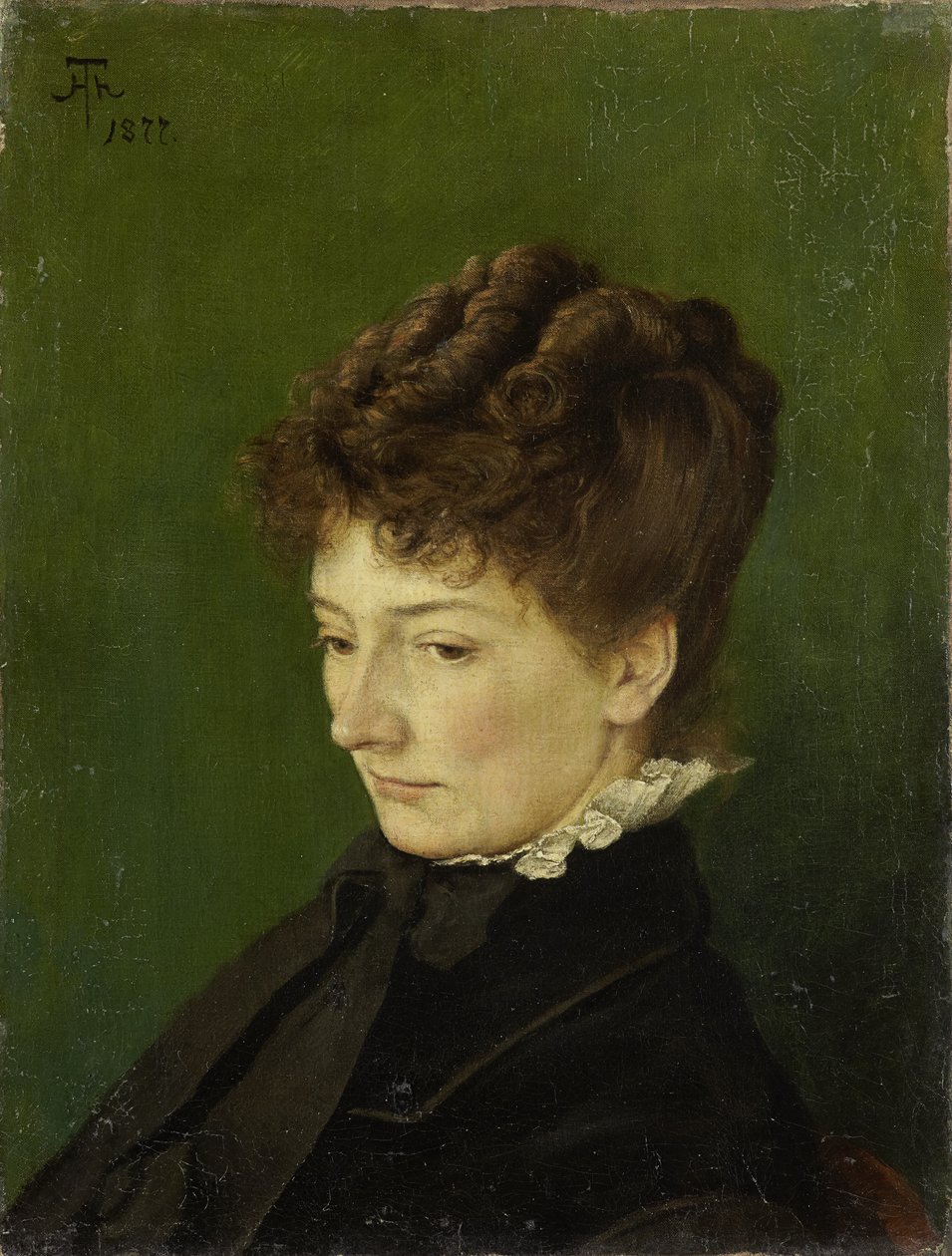Portret van Ida Müller, geboren Scholderer door Hans Thoma