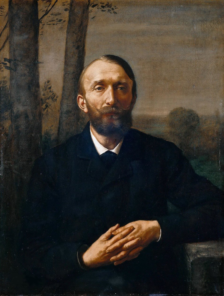 Portret van Konrad Fiedler 1841-1895, 1884 door Hans Thoma