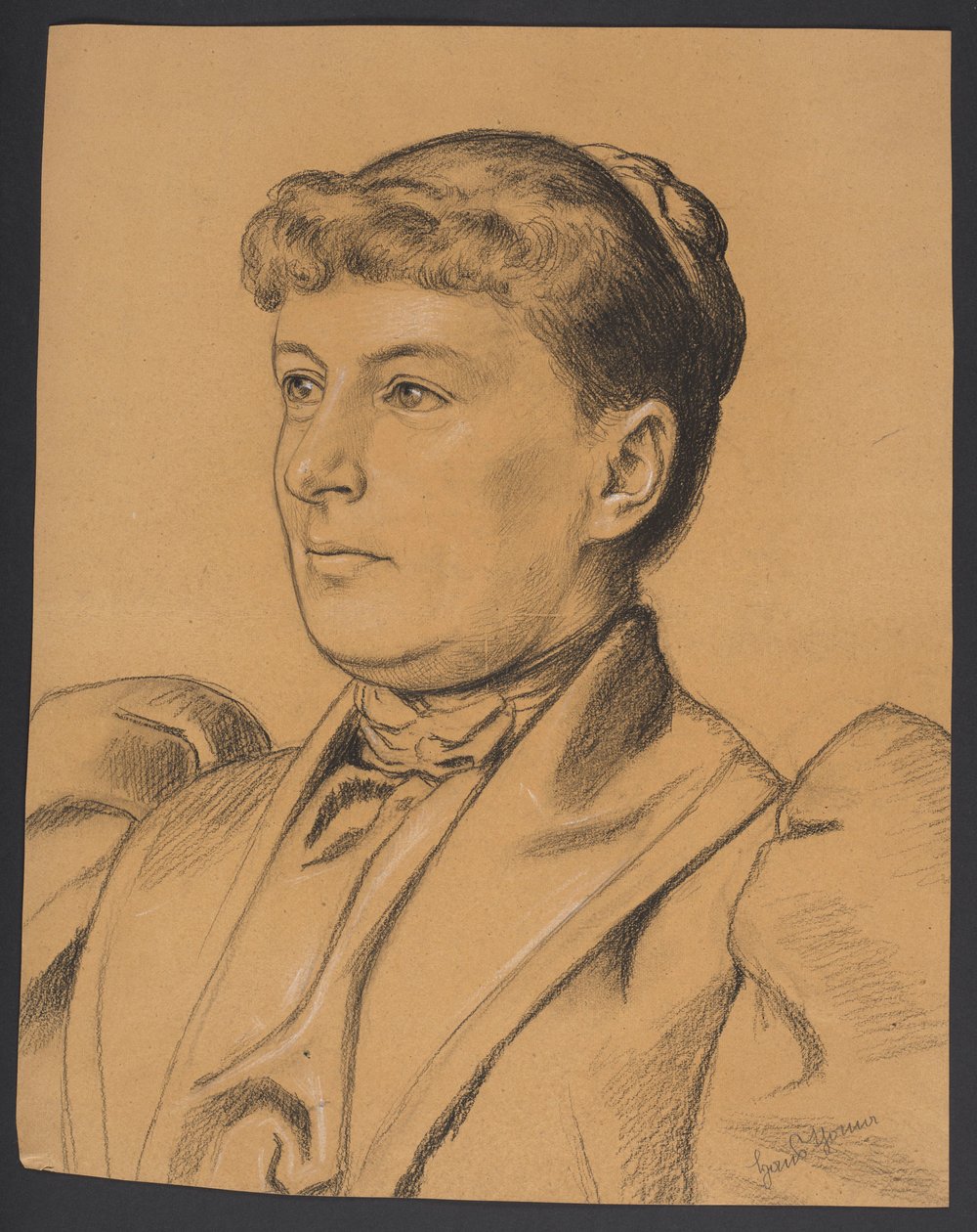 Portret van een vrouw door Hans Thoma