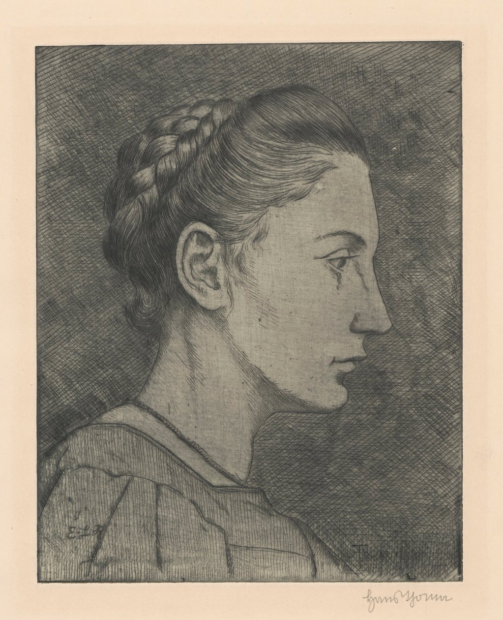 Portret van Bettiny von Arnim door Hans Thoma
