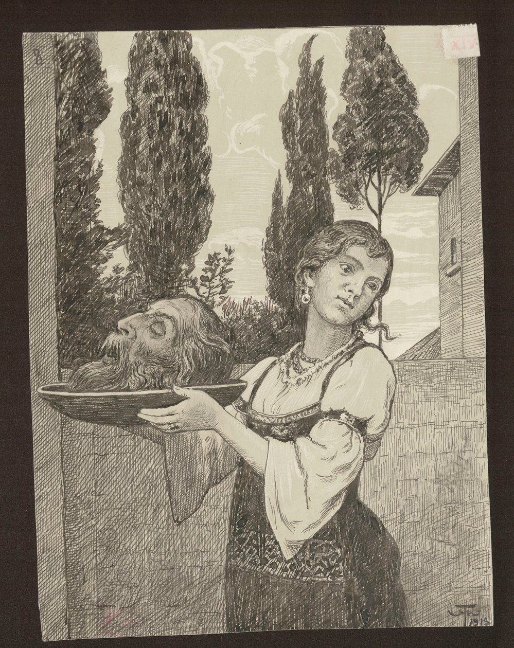 Salome met het hoofd van Johannes de Doper door Hans Thoma