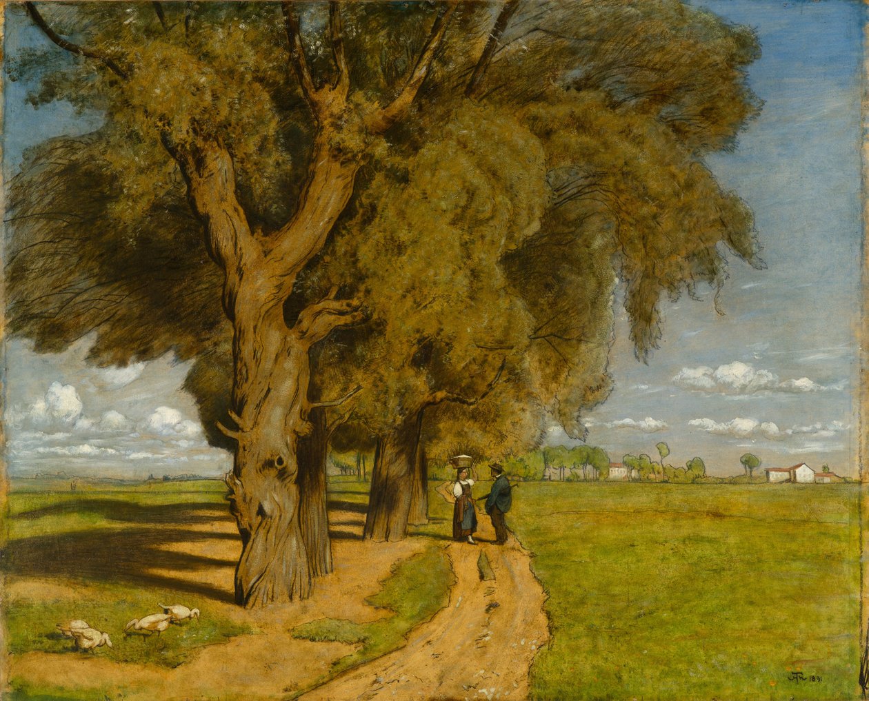 Zomer (Landschap bij Karlsruhe) door Hans Thoma