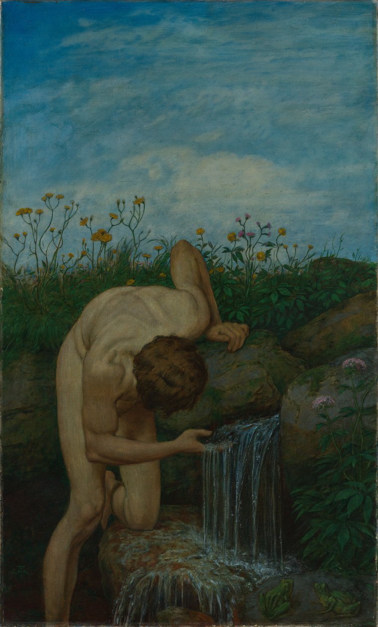Drieluik: De bron door Hans Thoma