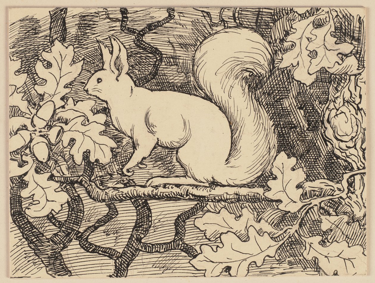 Illustratie bij het leesboekje: Eichhorn door Hans Thoma