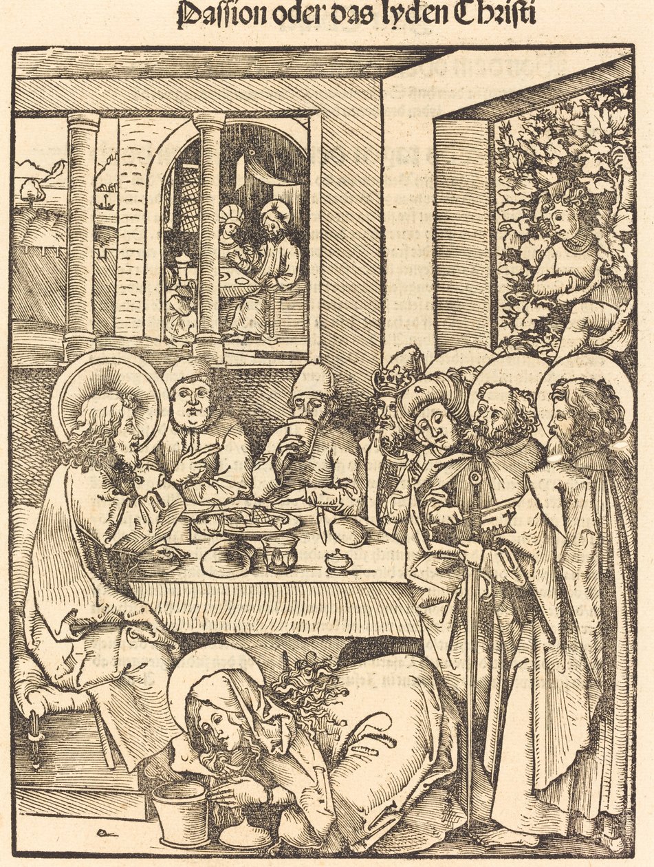 Maria Magdalena Wast de Voeten van Christus door Hans Wechtlin I