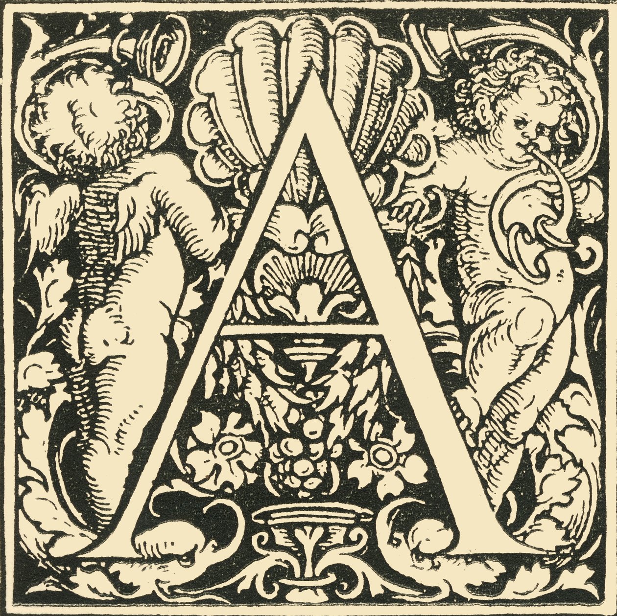 A - Een alfabet door Hans Weiditz, ca. 1520-1521, 1908 door Hans Weiditz