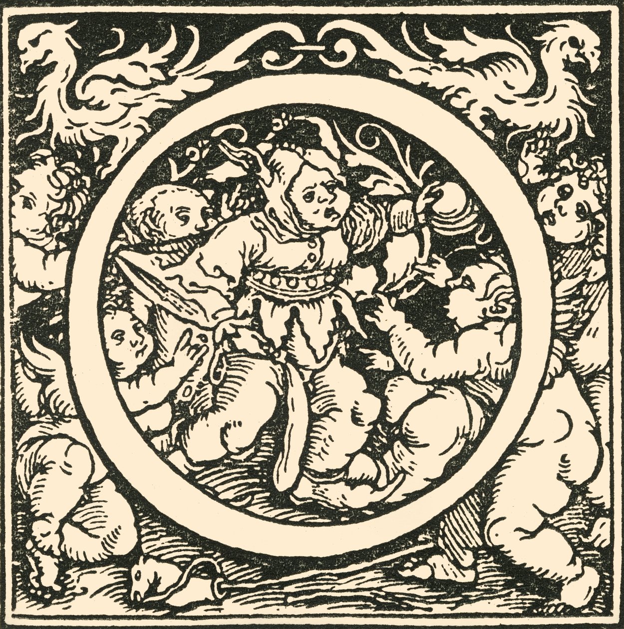 O - Een Alfabet door Hans Weiditz, ca. 1520-1521, 1908 door Hans Weiditz