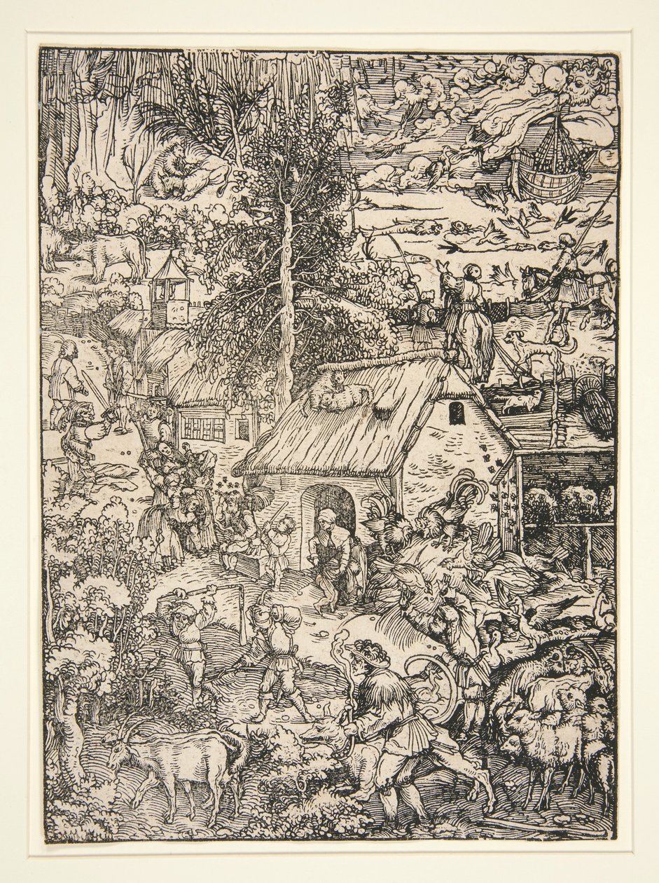 Plattelandstafereel door Hans Weiditz