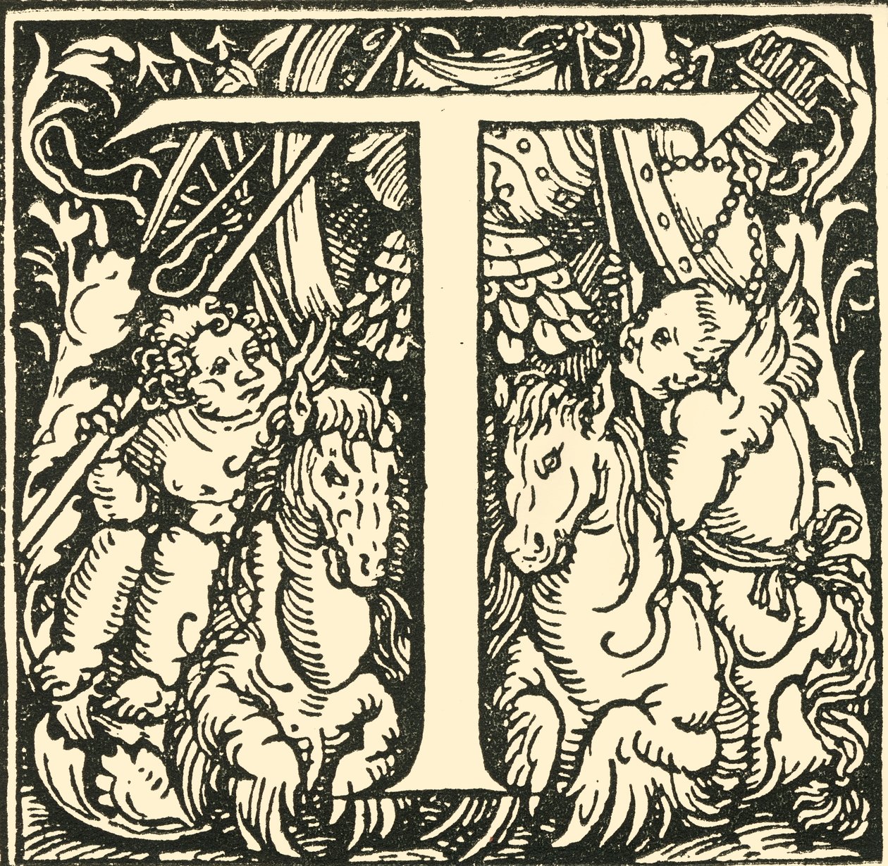 T - Een alfabet door Hans Weiditz, c1520-1521, 1908 door Hans Weiditz