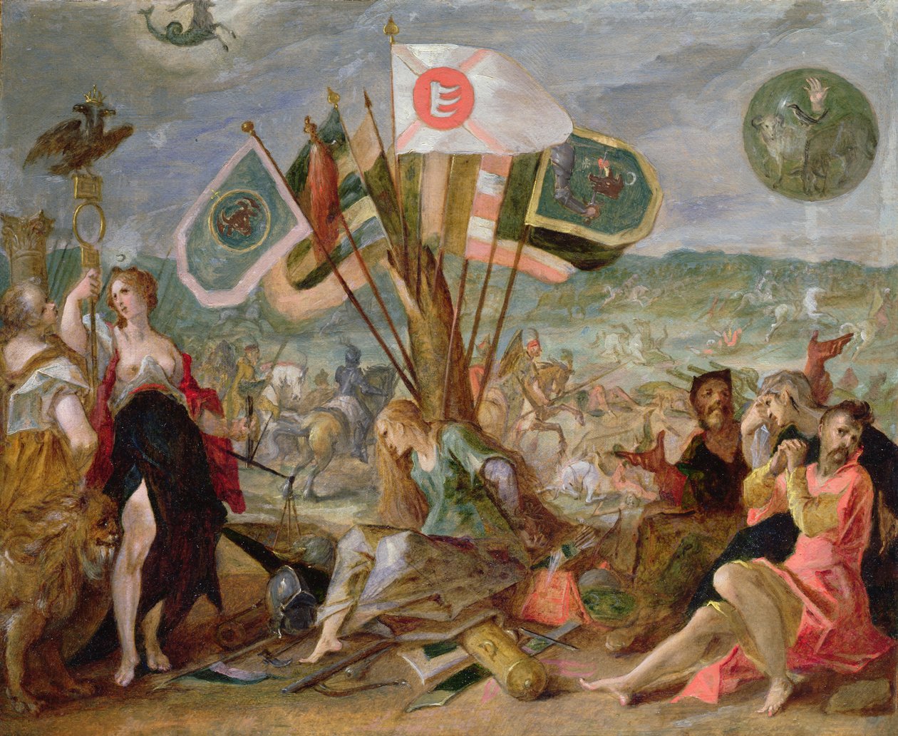 Allegorie van de Turkse Oorlogen: De Slag bij Hermannstadt door Hans von Aachen