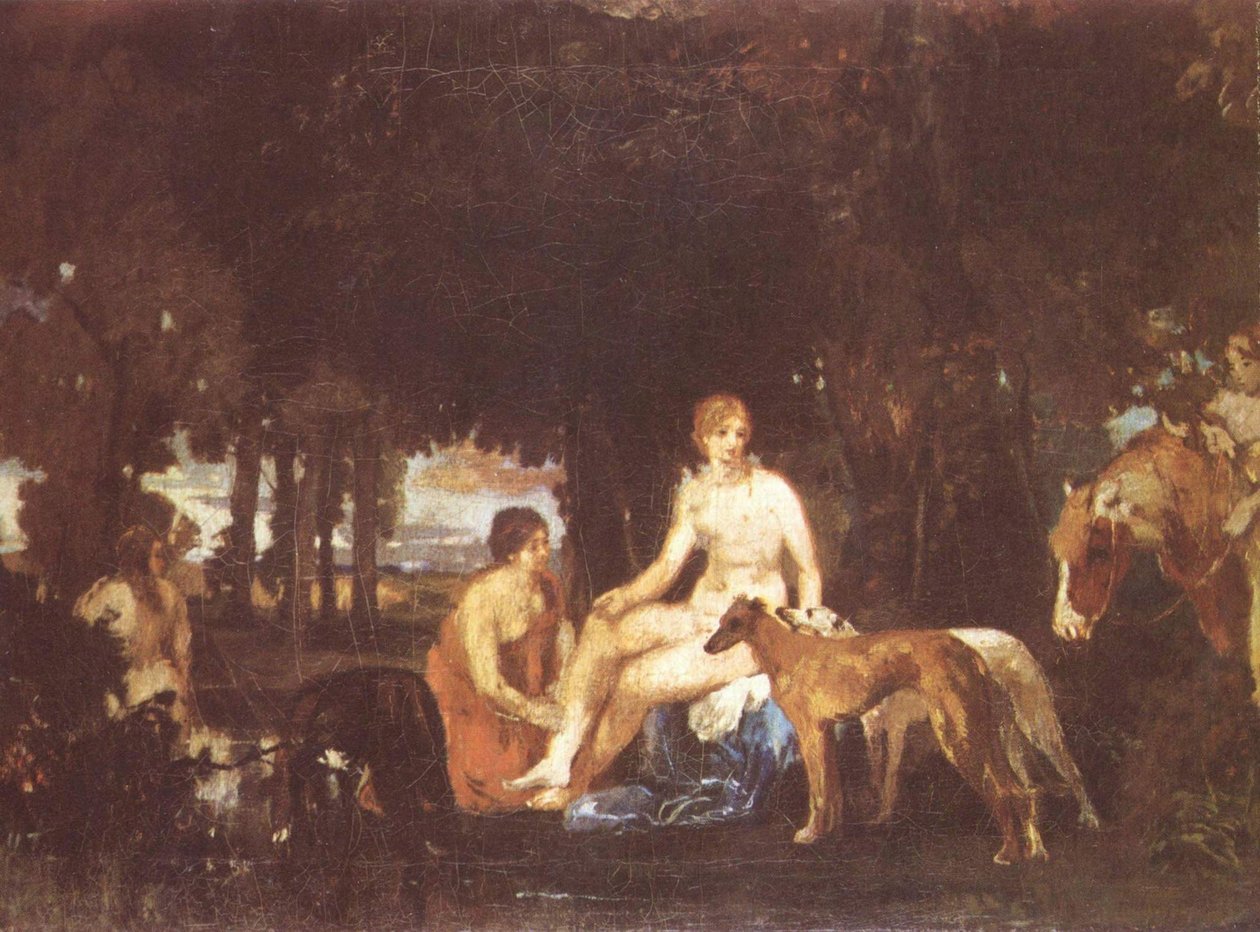 Diana in bad door Hans von Marées