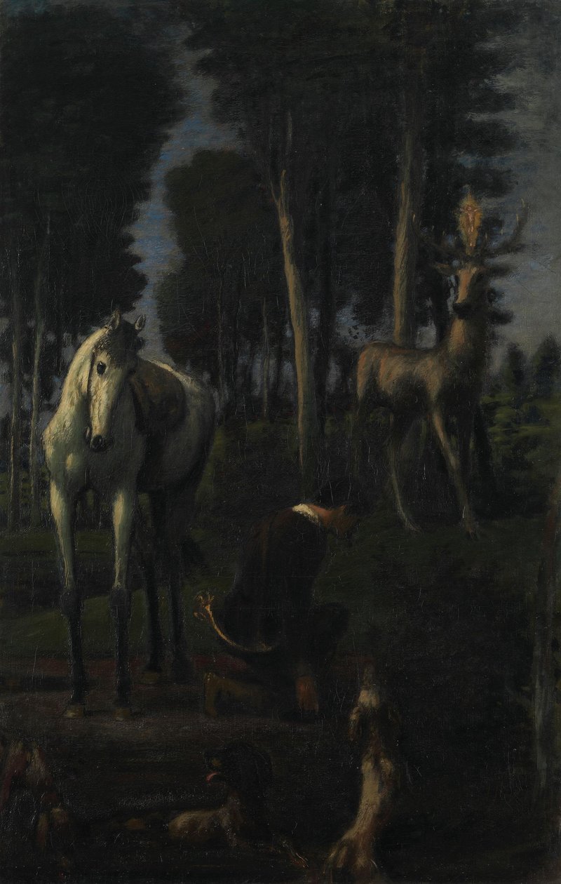 De drie ruiters II: de heilige Hubertus door Hans von Marées