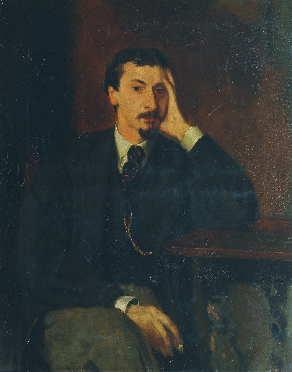 De dichter en filosoof Gotthard Oswald Marbach door Hans von Marées