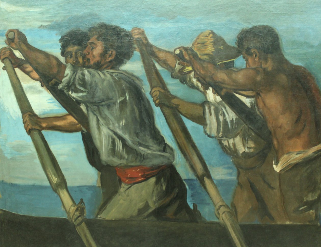 Duits: Ruderer. Studie van de fresco