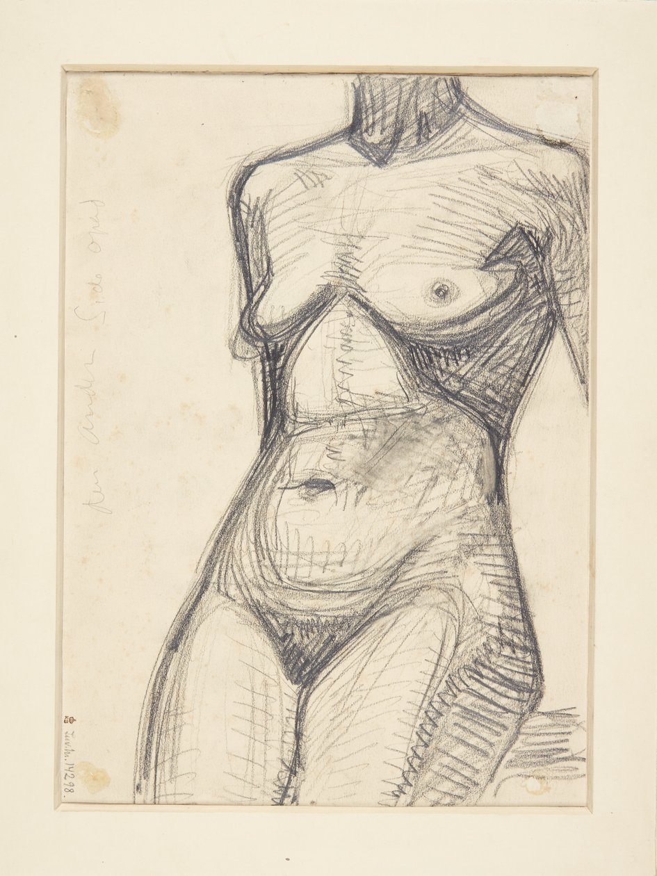 Torso van vrouwelijk model door Harald Giersing