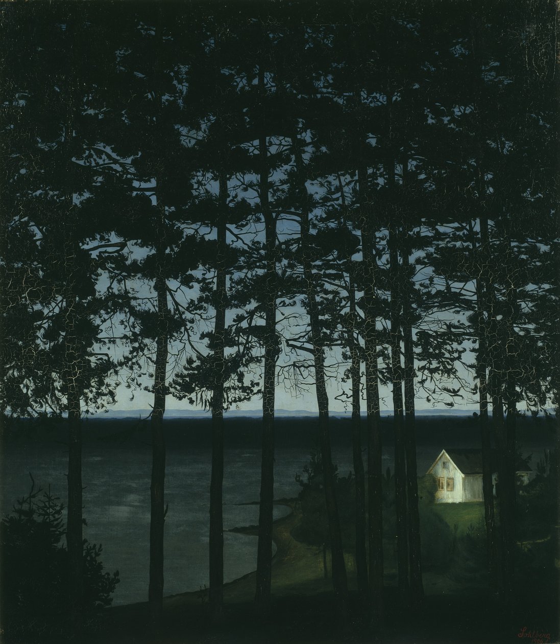 Vissershuisje, 1906 door Harald Oscar Sohlberg