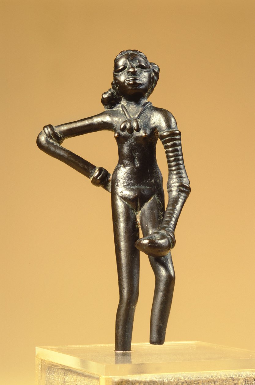 Beeld van een jonge danser, uit Mohenjo-Daro, Indusvallei, Pakistan, 3000-1500 v.Chr. door Harappan