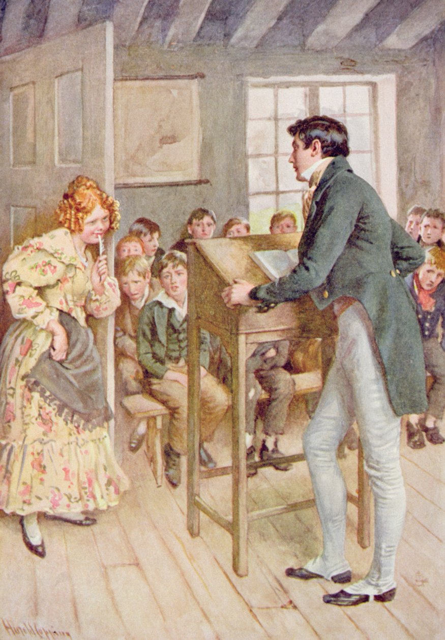 Fanny Squeers en Nicholas Nickleby, illustratie voor 
