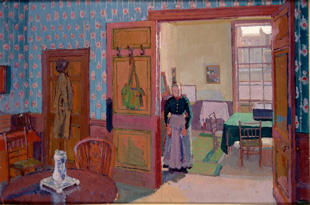 Interieur met Mevrouw Mounter door Harold Gilman