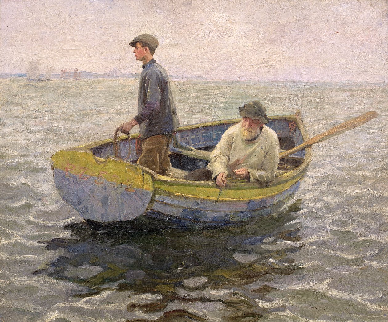 In de witgrond, c.1914 door Harold Harvey