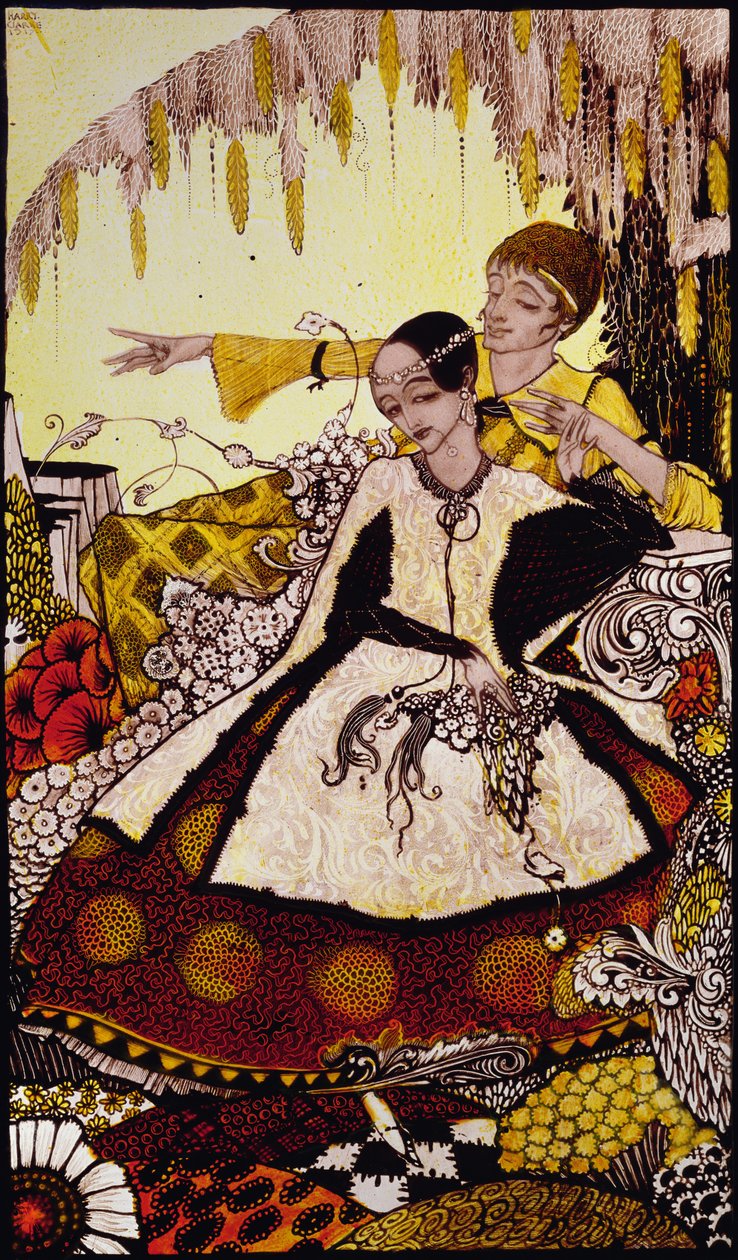Toch zijn deze verrot, dus jij bent de koningin van alles wat leeft of heeft geleefd, illustratie door Harry Clarke uit 