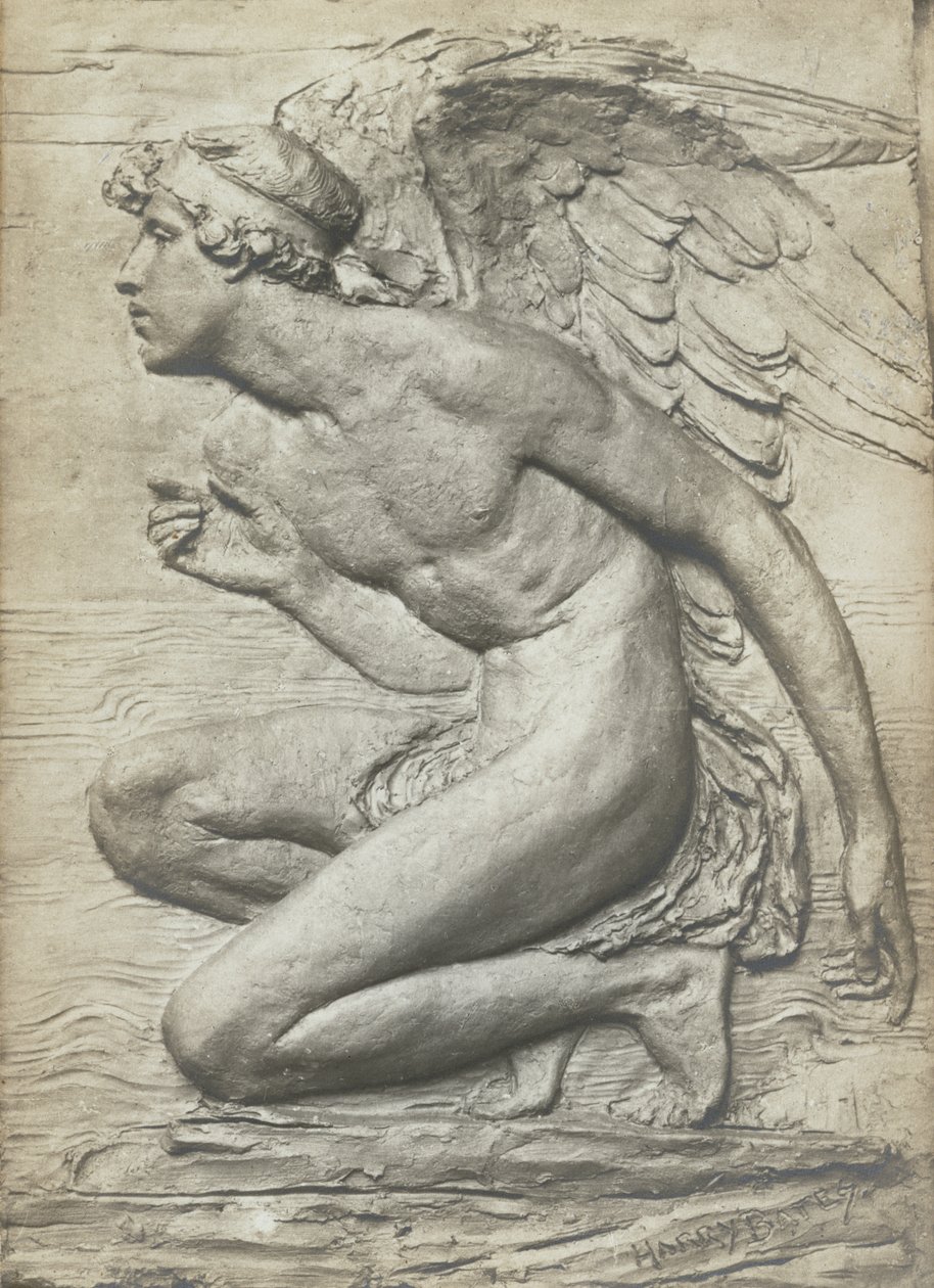Het verhaal van Psyche: Cupido (verzilverd brons) door Harry Bates