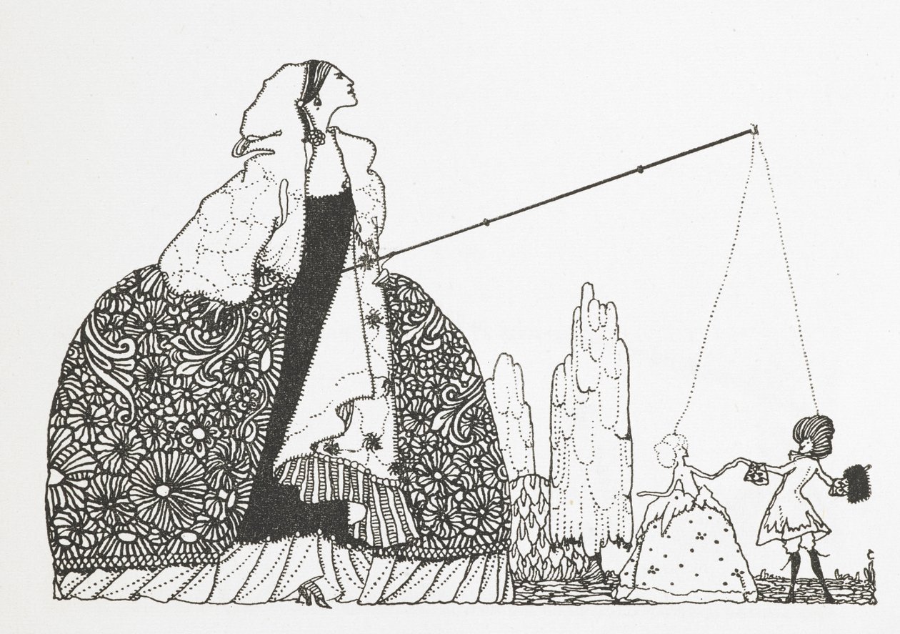 Een vrouw als een poppenmeester. door Harry Clarke