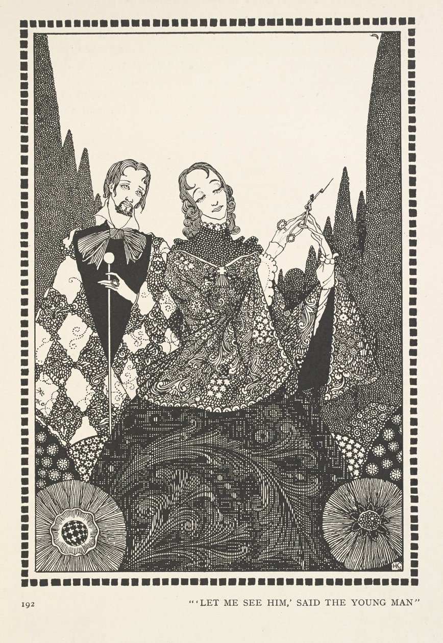 Het Oude Huis. "Laat me hem zien," zei de jonge man. door Harry Clarke