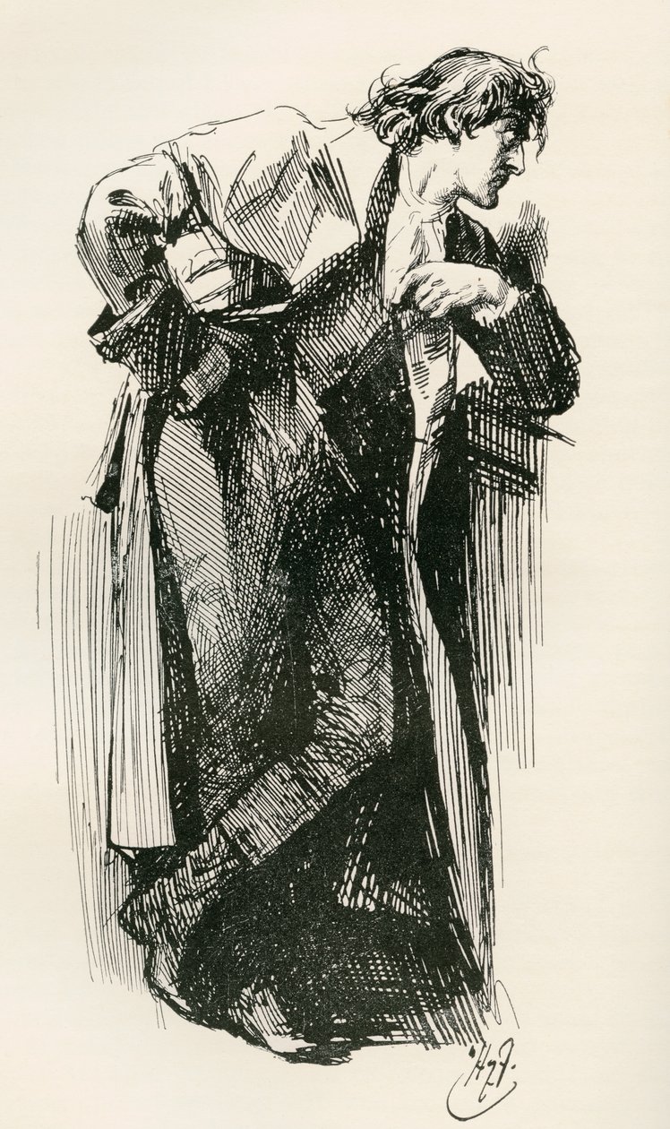 Illustratie voor de roman A Tale of Two Cities van Charles Dickens door Harry Furniss