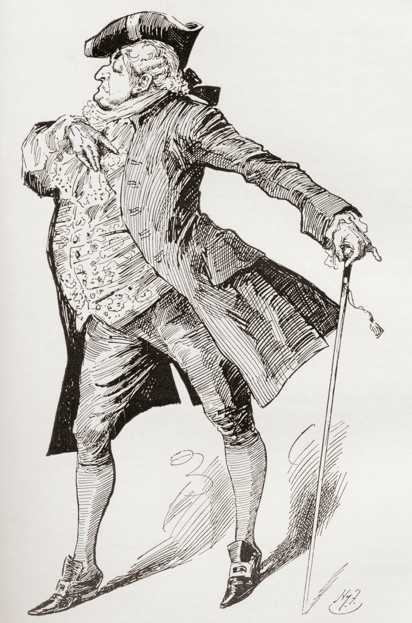Illustratie voor de roman A Tale of Two Cities van Charles Dickens door Harry Furniss