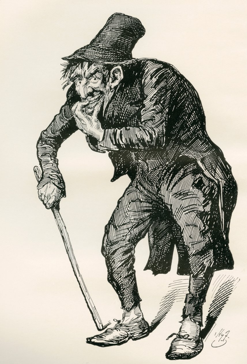 Illustratie voor De Oude Curiositeitenwinkel van Charles Dickens door Harry Furniss