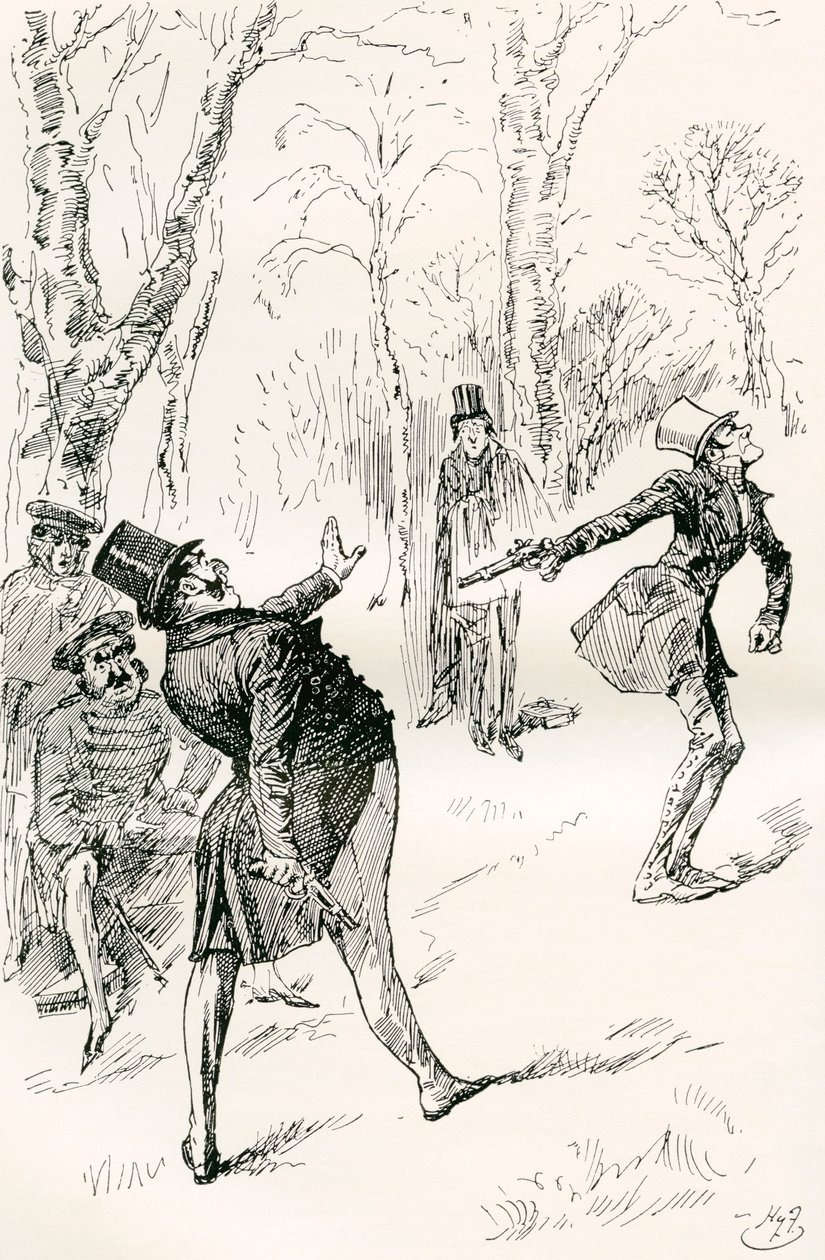 Het Duel Na het Bal door Harry Furniss