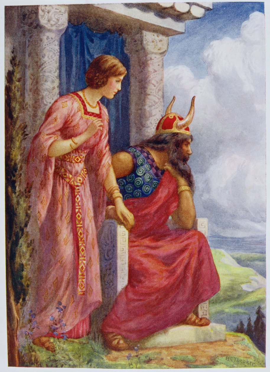 Odin en Frigga
