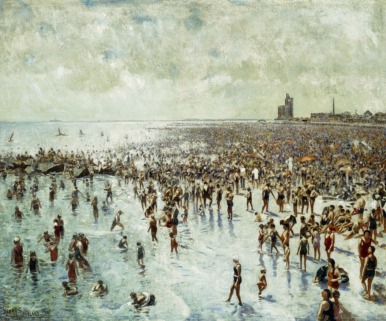 Een Zomermiddag op Coney Island door Harry Herman Roseland