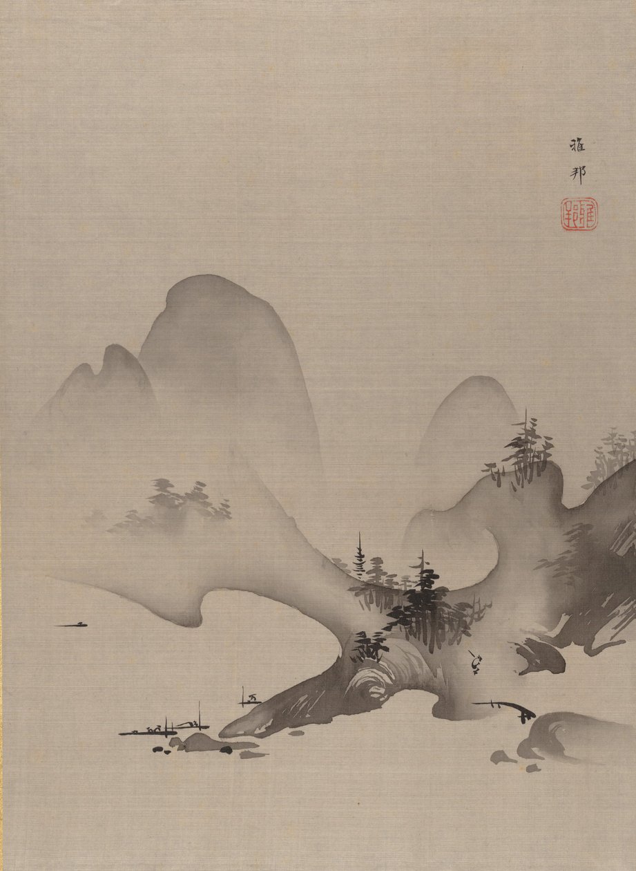 Meer en bergen, ca. 1885-89 door Hashimoto Gaho