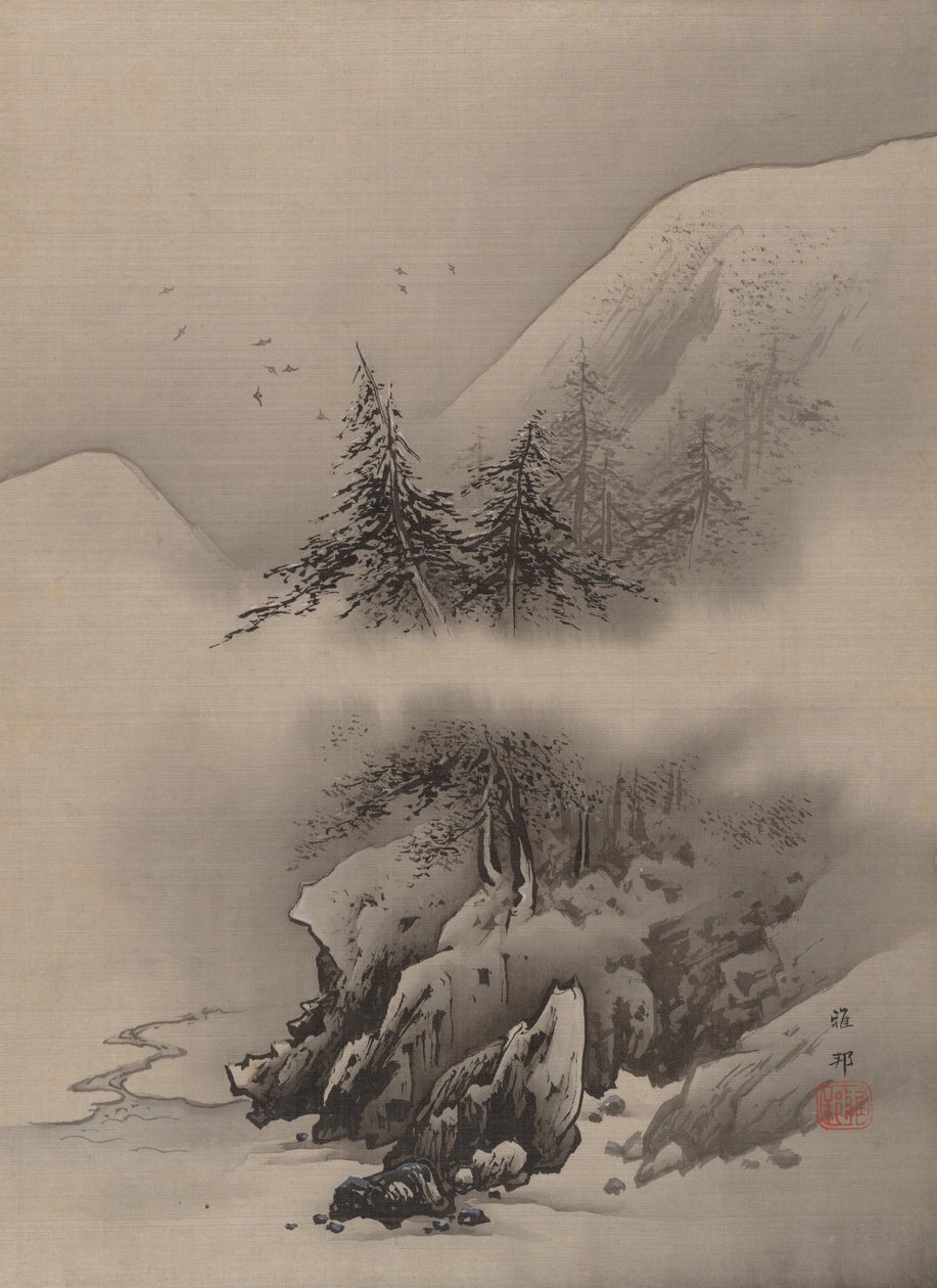 Sneeuwlandschap door Hashimoto Gaho