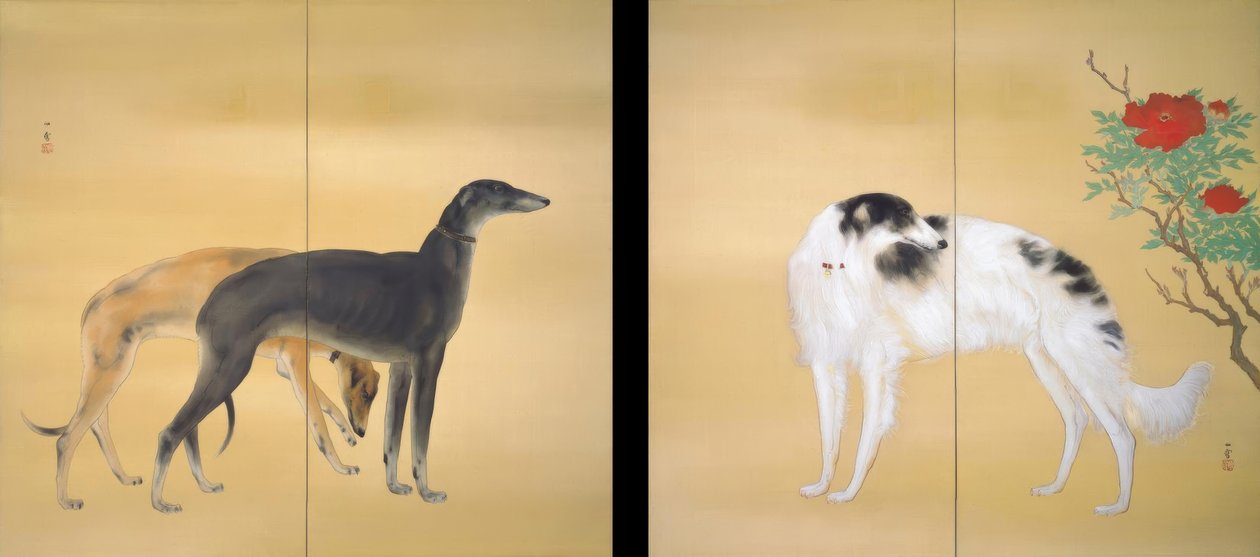 Europese honden door Hashimoto Kansetsu