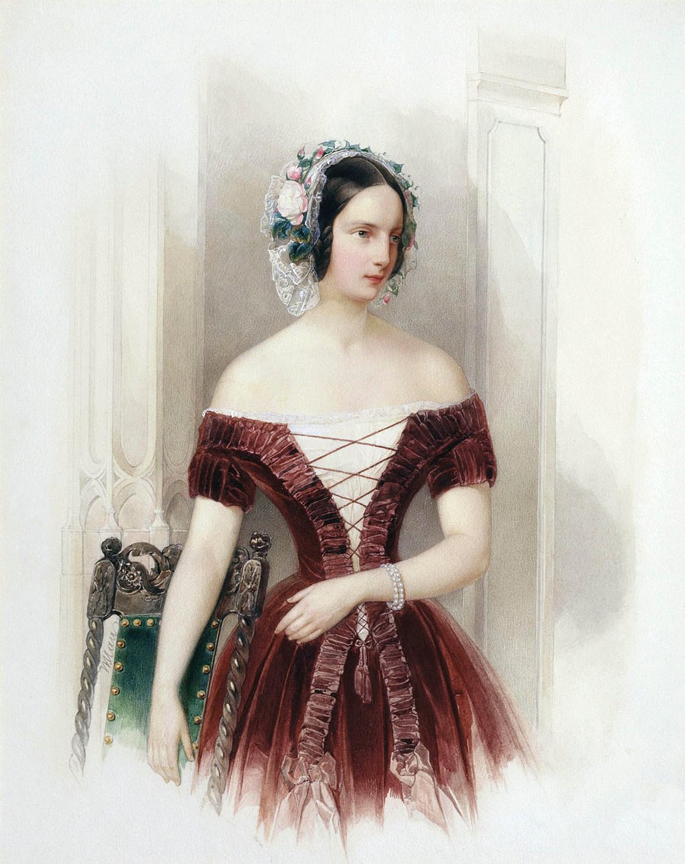 Grootvorstin Alexandra Nikolaevna van Rusland, 1825-1844, ca. 1840 door Hau