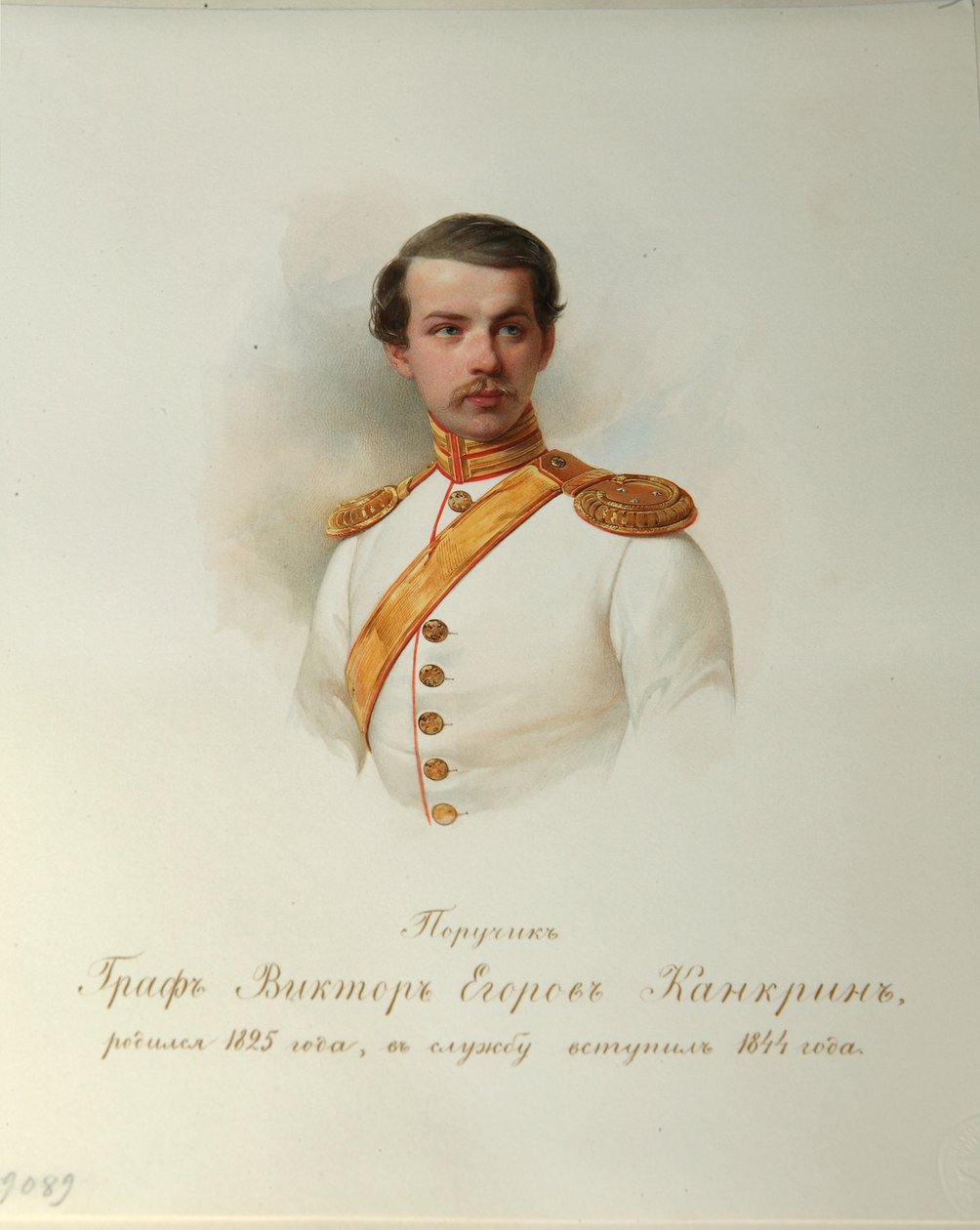 Portret van graaf Viktor Yegorovich Kankrin uit het Album van de Keizerlijke Huzaren, 1846-1849 door Hau
