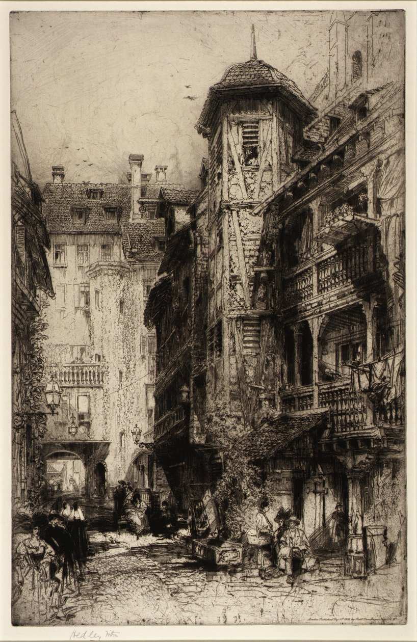 Hof van Corbeau, Strassburg door Hedley Fitton