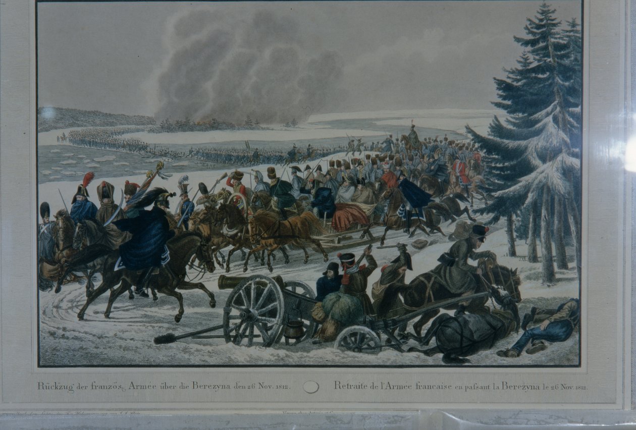 De terugtocht van het Franse leger uit Moskou in 1812 door August Heinrich Mansfeld