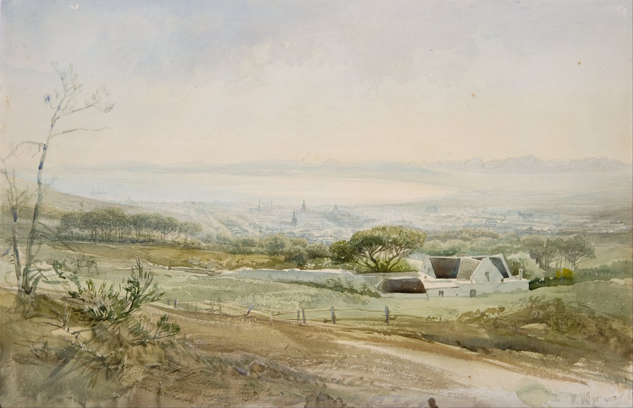 Kaapstad vanaf de top van Kloof Street door Heinrich Hermann