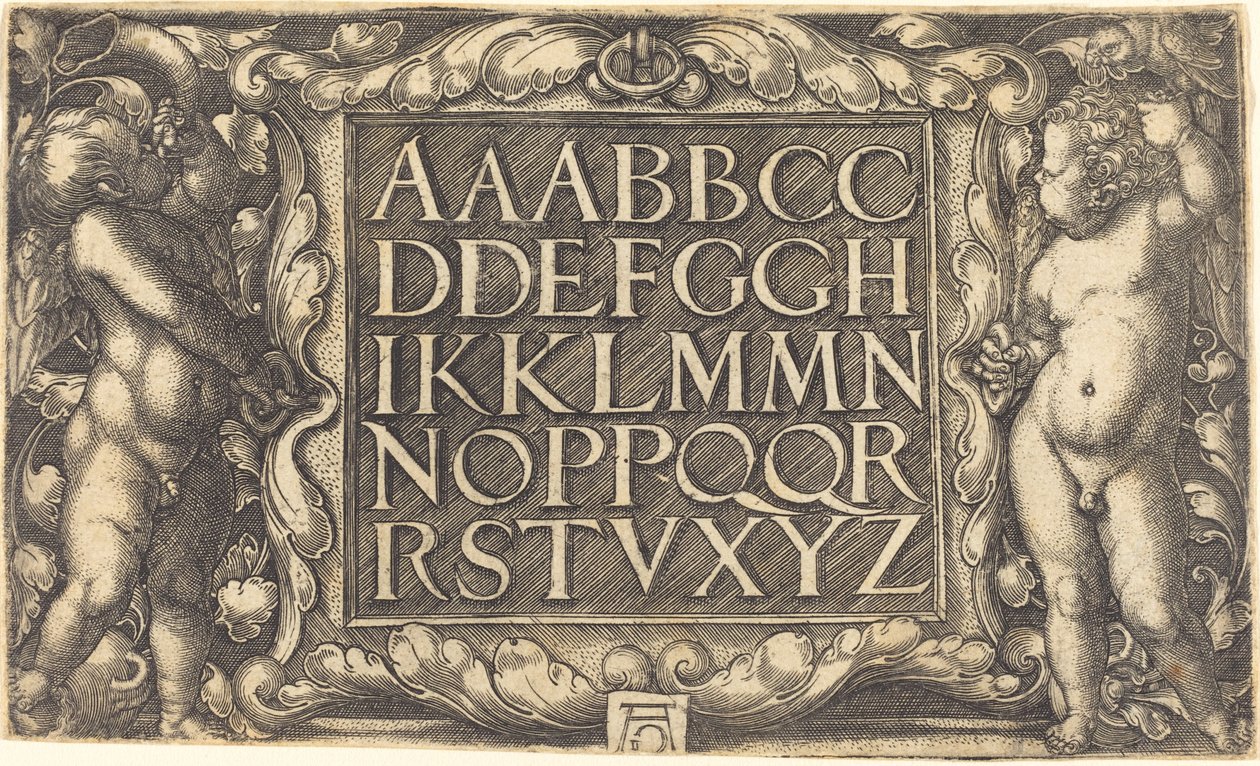 Alfabet door Heinrich Aldegrever