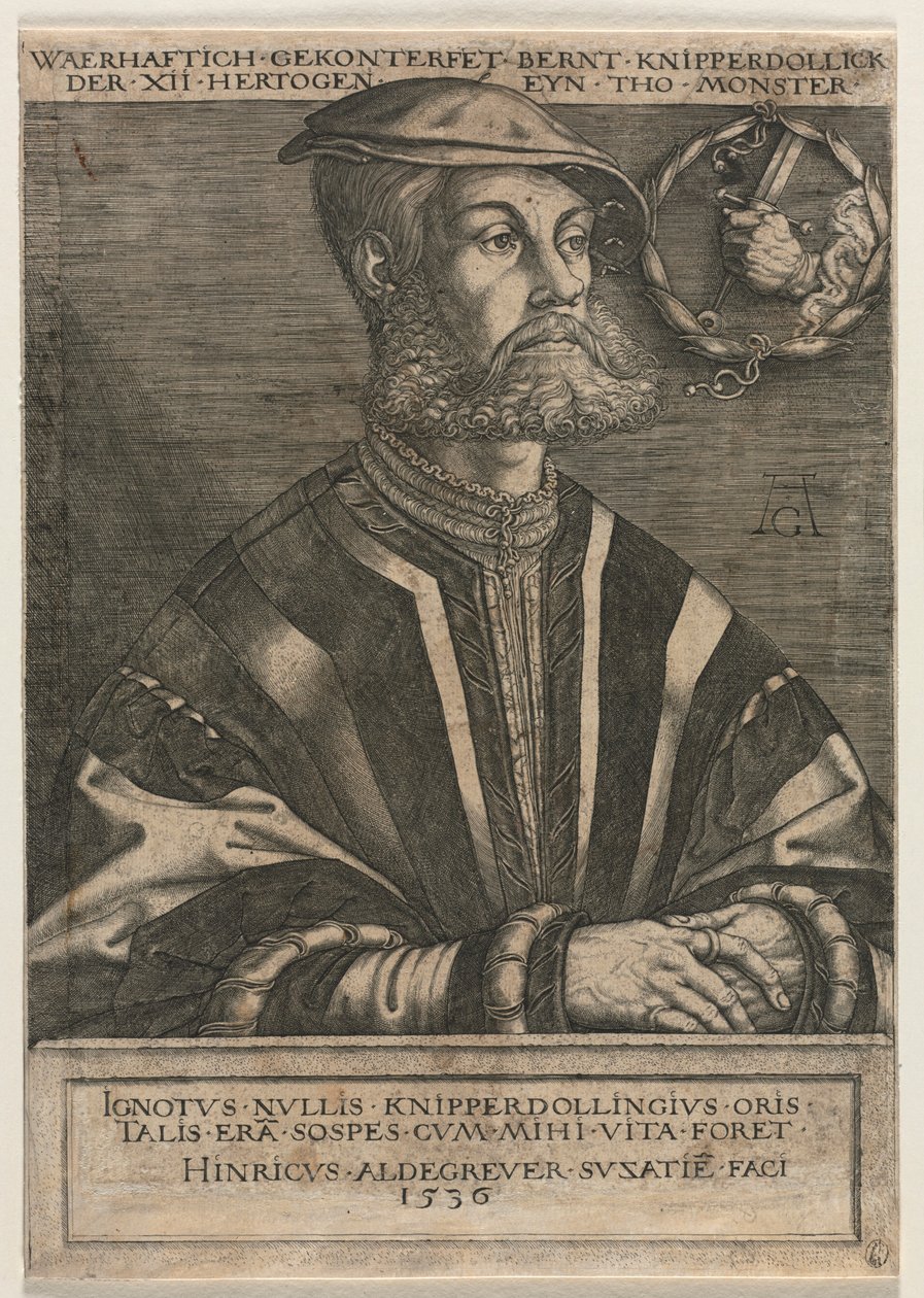 Bernt Knipperdolling door Heinrich Aldegrever