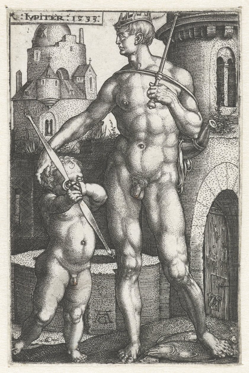 Jupiter (De zeven planeten) door Heinrich Aldegrever