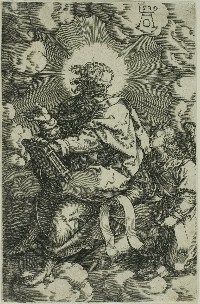 Mattheüs, uit De Vier Evangelisten door Heinrich Aldegrever