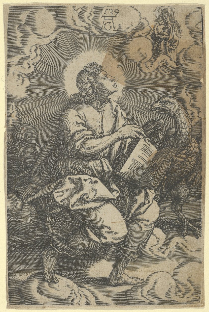 Sint Jan, uit De Vier Evangelisten door Heinrich Aldegrever