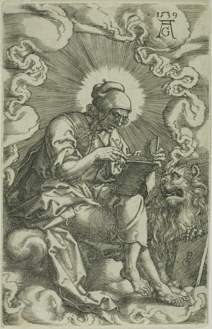 St. Marcus, uit De Vier Evangelisten door Heinrich Aldegrever