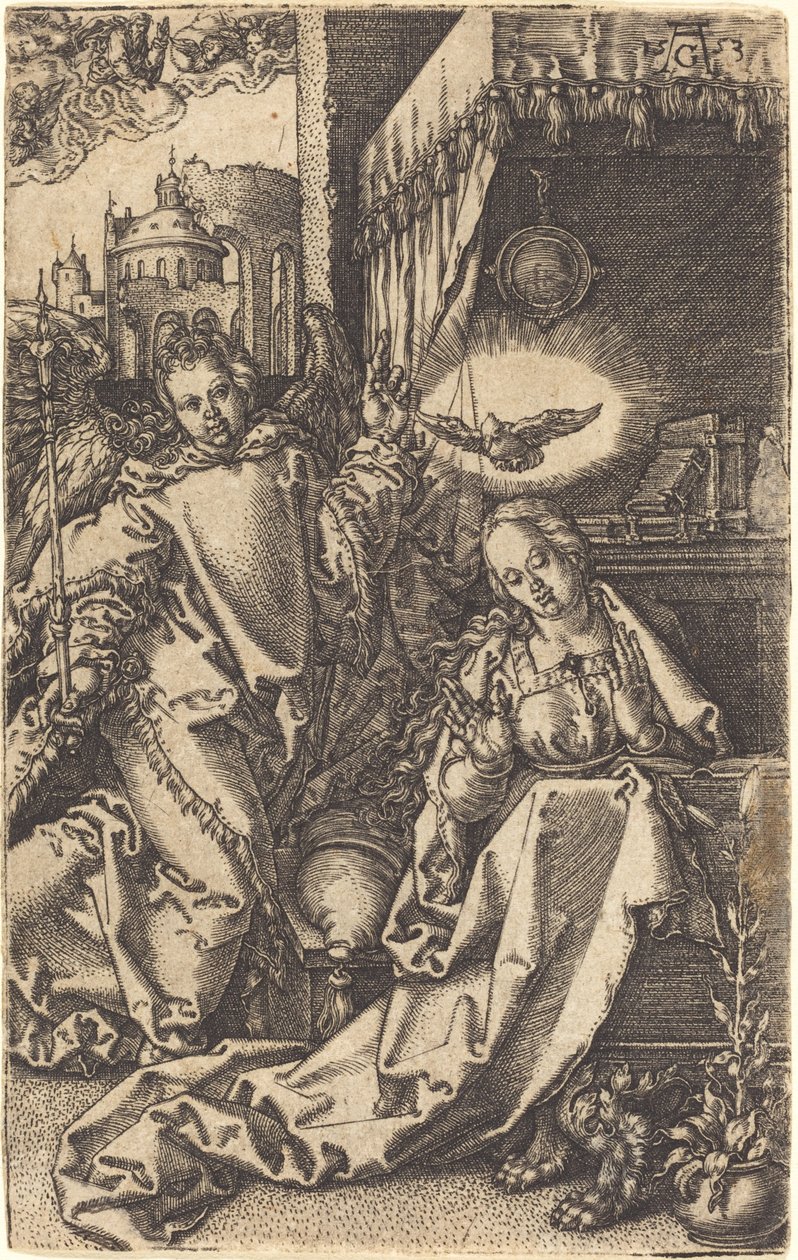 De annunciatie door Heinrich Aldegrever