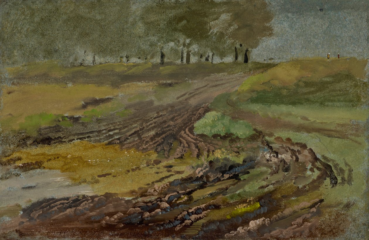 Karrensporen in het veld door Heinrich Burkel